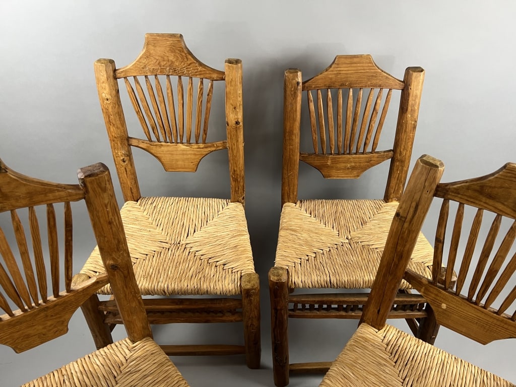 Adirondack Style Rough Hewn Log Dining Chairs - 3