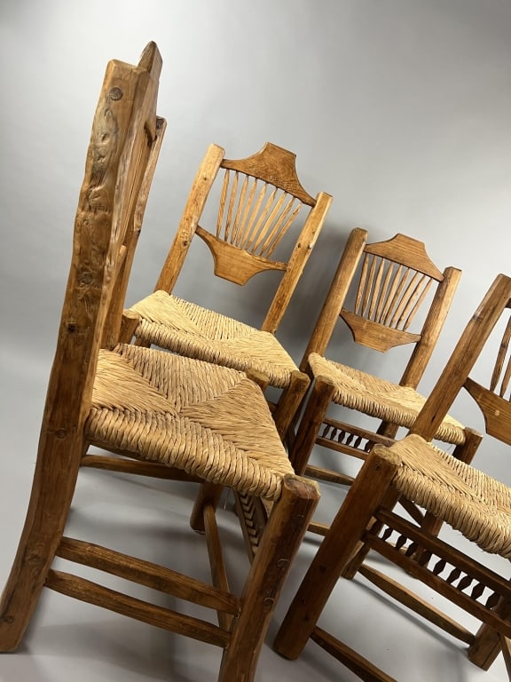 Adirondack Style Rough Hewn Log Dining Chairs - 7
