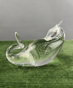 Vintage Steuben Glass Sculpture Loch Ness Monster
