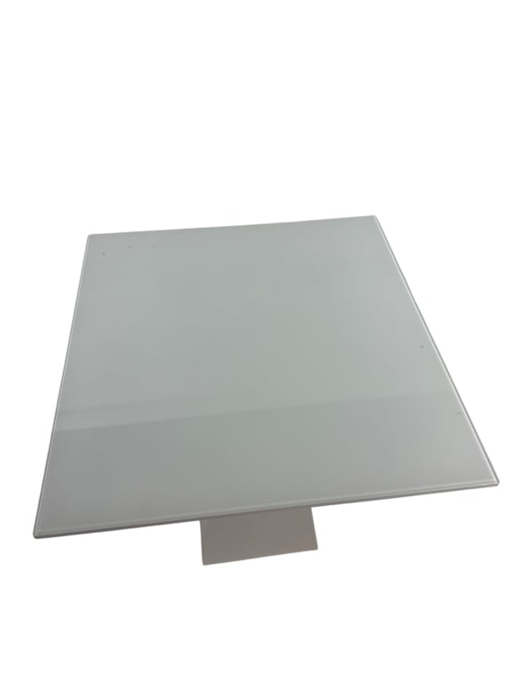 Custom Made White Lacquer Paint End Table - 2