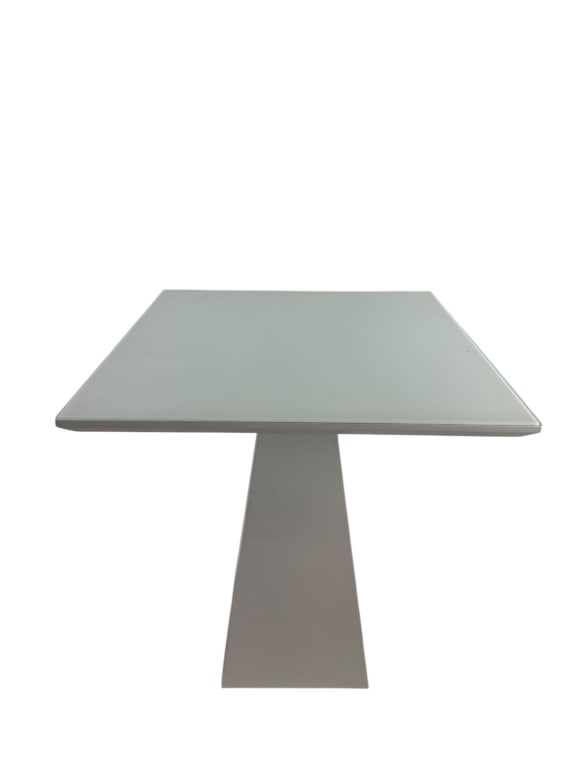 Custom Made White Lacquer Paint End Table - 8