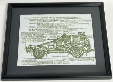 R W Barrett - Original Drawing in Custom Frame