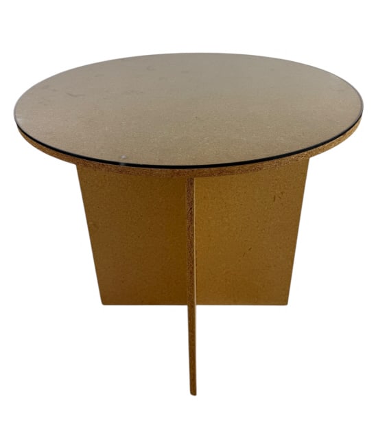 Round Decorator Table w Glass Top (1 of 8)