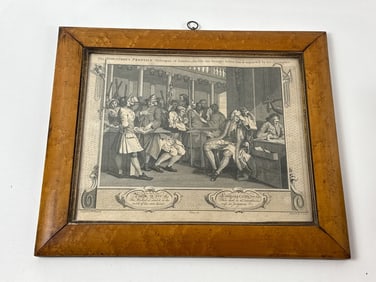 Antique C 1795 William Hogarth Legal Engraving