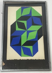 Victor Vasarely (1906-1997) Framed Gallery Poster