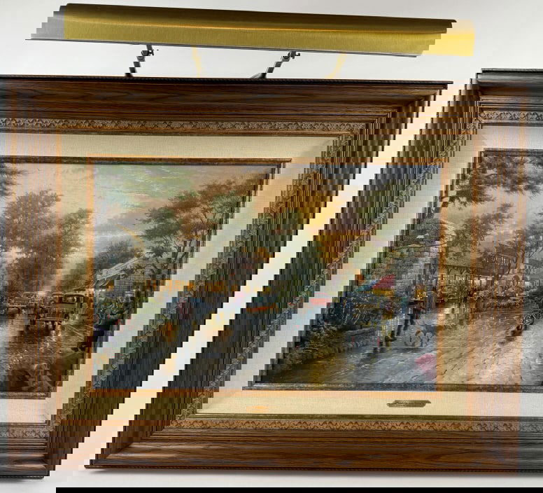 Thomas Kinkade Giclee Limited Edition Framed Print: Thomas Kinkade Giclee Limited Edition Framed Print. This is from a single owner collection of eight Thomas Kinkade's featured in this auction. Titled Carmel Sunset Ocean Avenue. Quality framed,