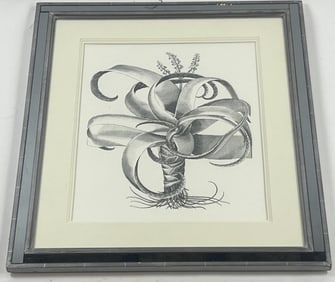 Hollywood Regency Style Mirrored Framed Artwork