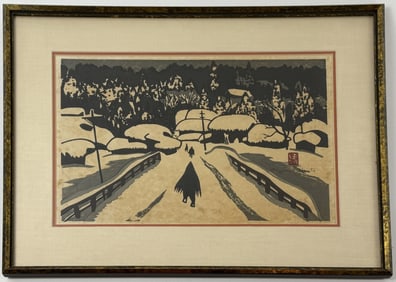Kiyoshi Saito Framed Japanese Woodblock Print