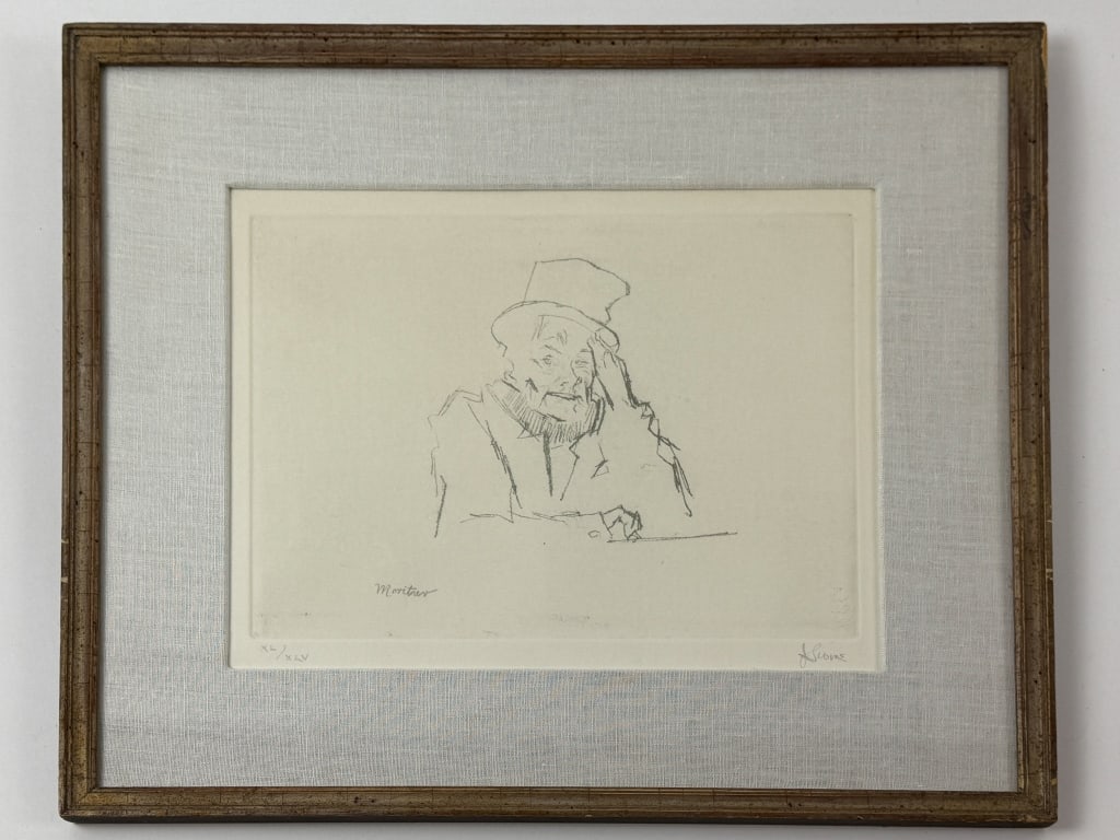Jack Levine Framed Etching Titled Moritur 1967 (1 of 6)