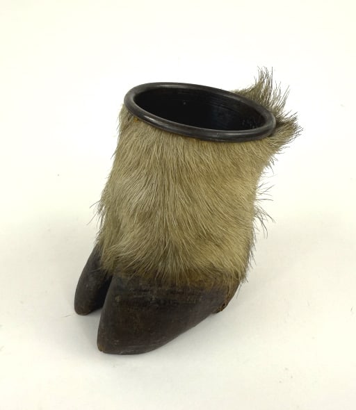Antique Taxidermy Deer Hoof Decorative Cup (1 of 6)