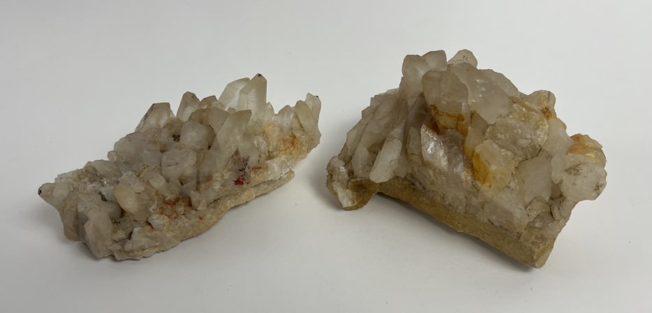 Two Natural Specimens of Quartz Crystal Minerals (1 of 7)
