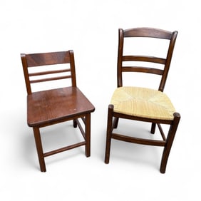 Chairs - Vanity or Desk Chair & Rush Seat Chair