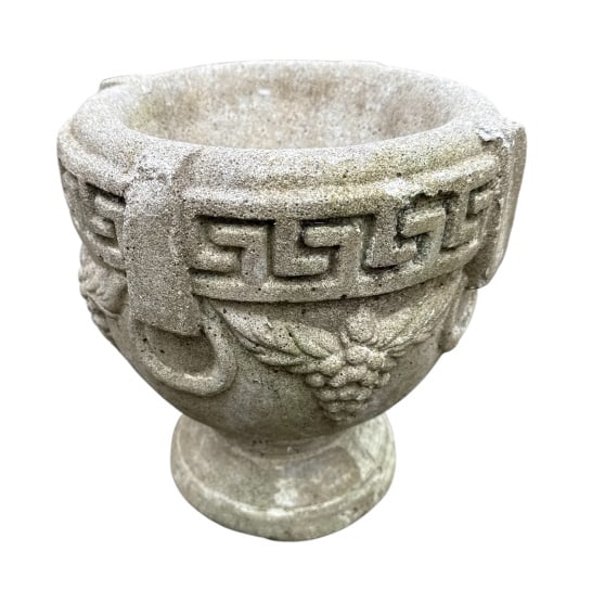 Vintage Garden Cast Stone Greek Key Motif Urn (1 of 7)
