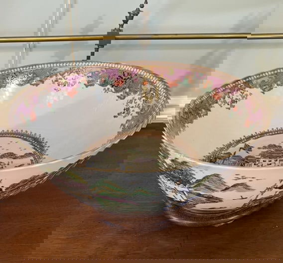 Large Scale Chinese Porcelain Hand Painted Bowl (1 of 6)