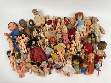 Group Vintage Plastic Celluloid Composition Dolls