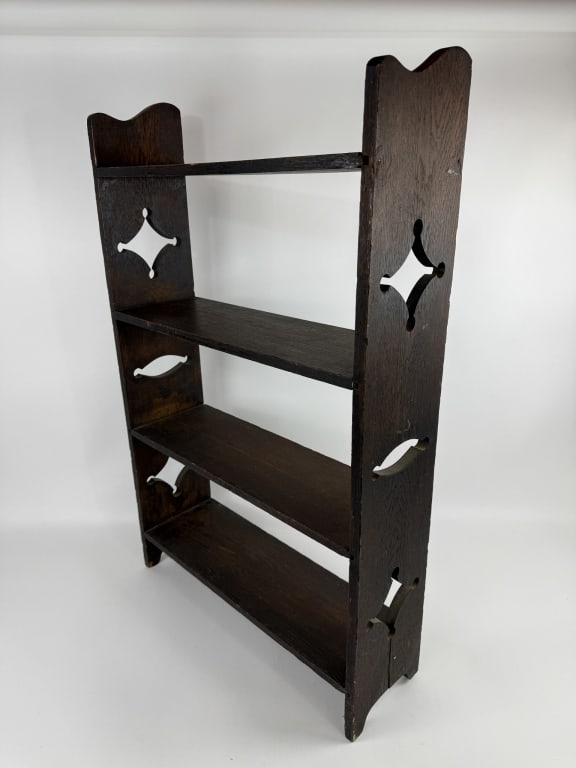 Antique C 1900 Craftsman Style Open Bookcase Shelf (1 of 8)
