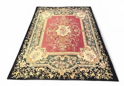French Aubusson Chateau Tapestry Style Carpet