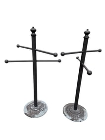 Pair of Poolside Cast Iron Towel Holders