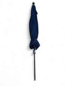 Blue Fabric Outdoor Auto Tilt Umbrella Deluxe