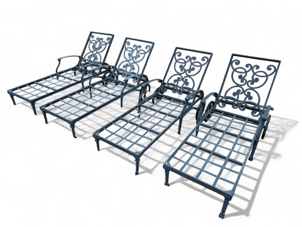 Four Neo Classical Pool Side Lounge Chairs (1 of 8)