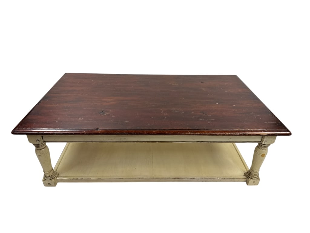 Custom Made & Painted Turned Leg Coffee Table (1 of 9)