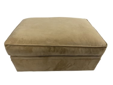 Contemporary Modern Suede Upholstered Ottoman