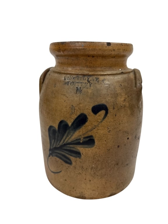 Antique American West Troy NY Stoneware Crock (1 of 9)