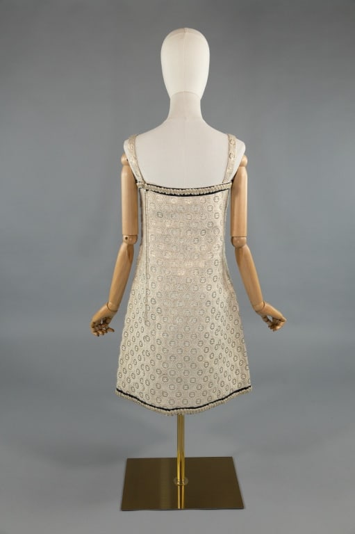 Vintage 1960s Chanel Couture Gold Lame Dress - 4