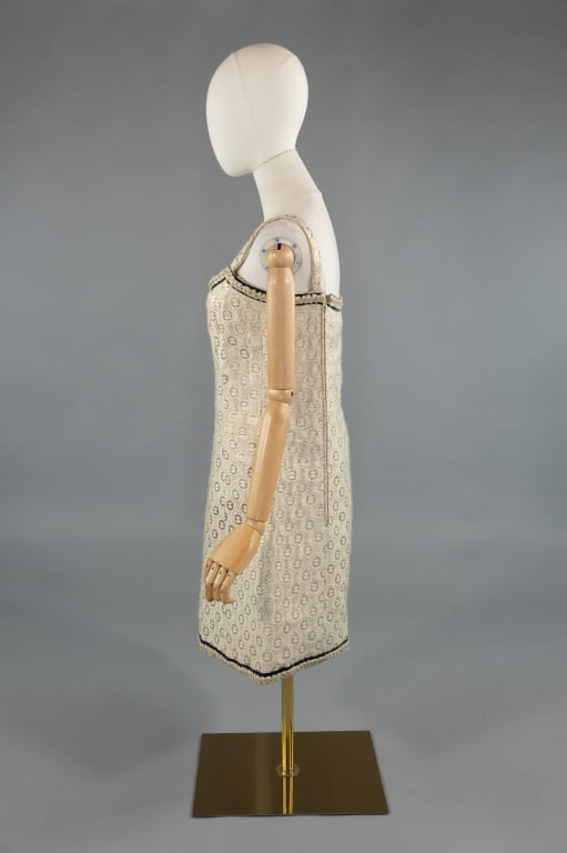 Vintage 1960s Chanel Couture Gold Lame Dress - 5