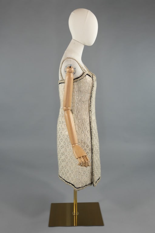 Vintage 1960s Chanel Couture Gold Lame Dress - 7