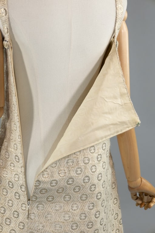 Vintage 1960s Chanel Couture Gold Lame Dress - 8