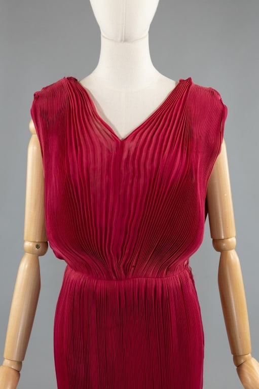 Vintage 1960s Balenciaga Accordion Pleat Gown - 2