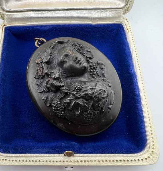 Antique Large Scale Gutta Perca Locket Pendant (1 of 10)