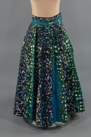 Vintage 1950s Cotton Printed Sock Hop Circle Skirt