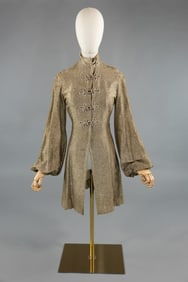 Antique 1920s Gold Lame Bell Sleeve Costume Jacket