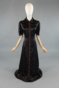 Vintage 1930s Satin Zip Front Dressing Gown