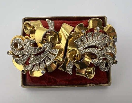 Vintage Sterling Art Deco Coro Duette Clip Brooch (1 of 8)