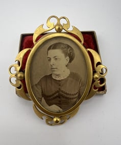 Antique Large Scale 19 C Locket Brooch