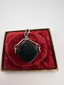 Antique English Bloodstone & Carnelian Spinner Fob