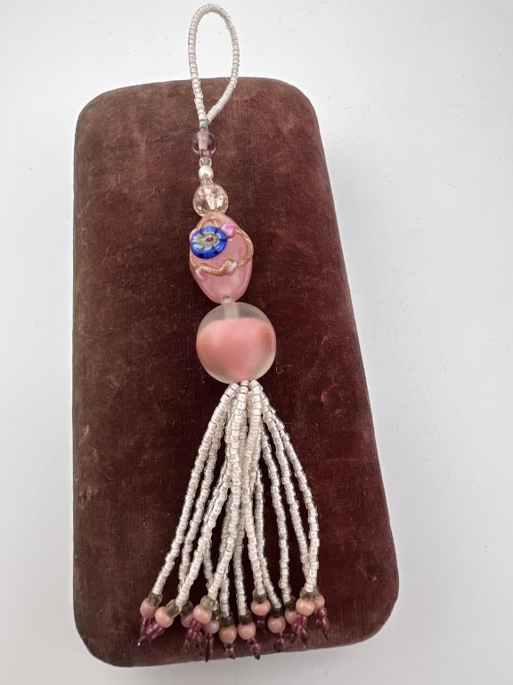 Italian Murano Art Glass Tassel Necklace Pendant (1 of 6)