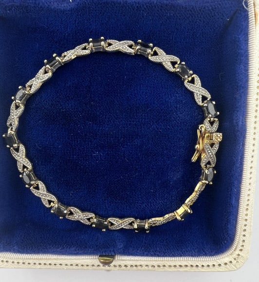 Diamond Ruby & Sterling Silver Tennis Bracelet (1 of 6)