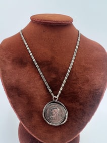 Sterling Roman Coin Constantine the Great Necklace