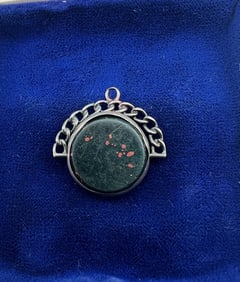 Antique English Bloodstone & Carnelian Spinner Fob