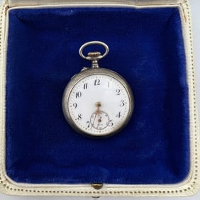 Antique Sterling Narcisse Watch Co Pocket Watch