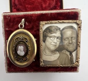 Antique 19th C Gold Filled Locket w Provenance
