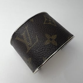 Louis Vuitton Monogram Fabric Cuff Bracelet