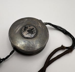 Antique Art Deco Sterling & Enamel Compact