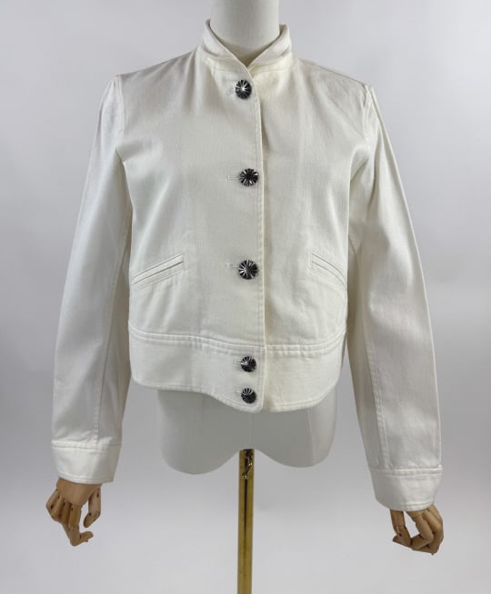 Vintage Ralph Lauren Jeans White Denim Jacket (1 of 8)