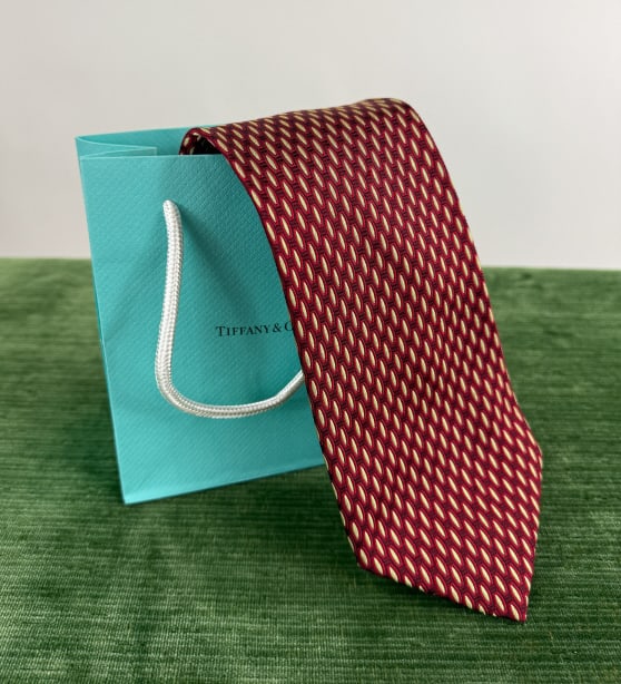 Vintage Tiffany & Co Silk Men's Neck Tie w Bag (1 of 4)