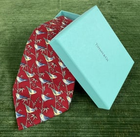 Vintage Tiffany & Co Silk Men's Neck Tie w Box